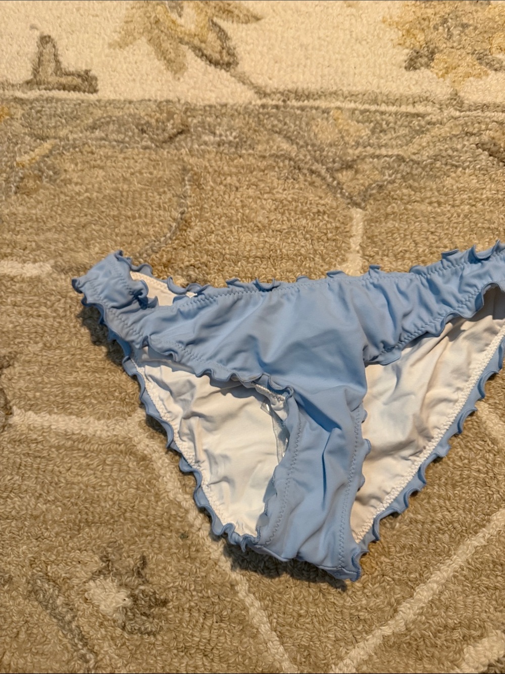 Victoria's Secret Light Blue Ruffle Bikini Bottoms